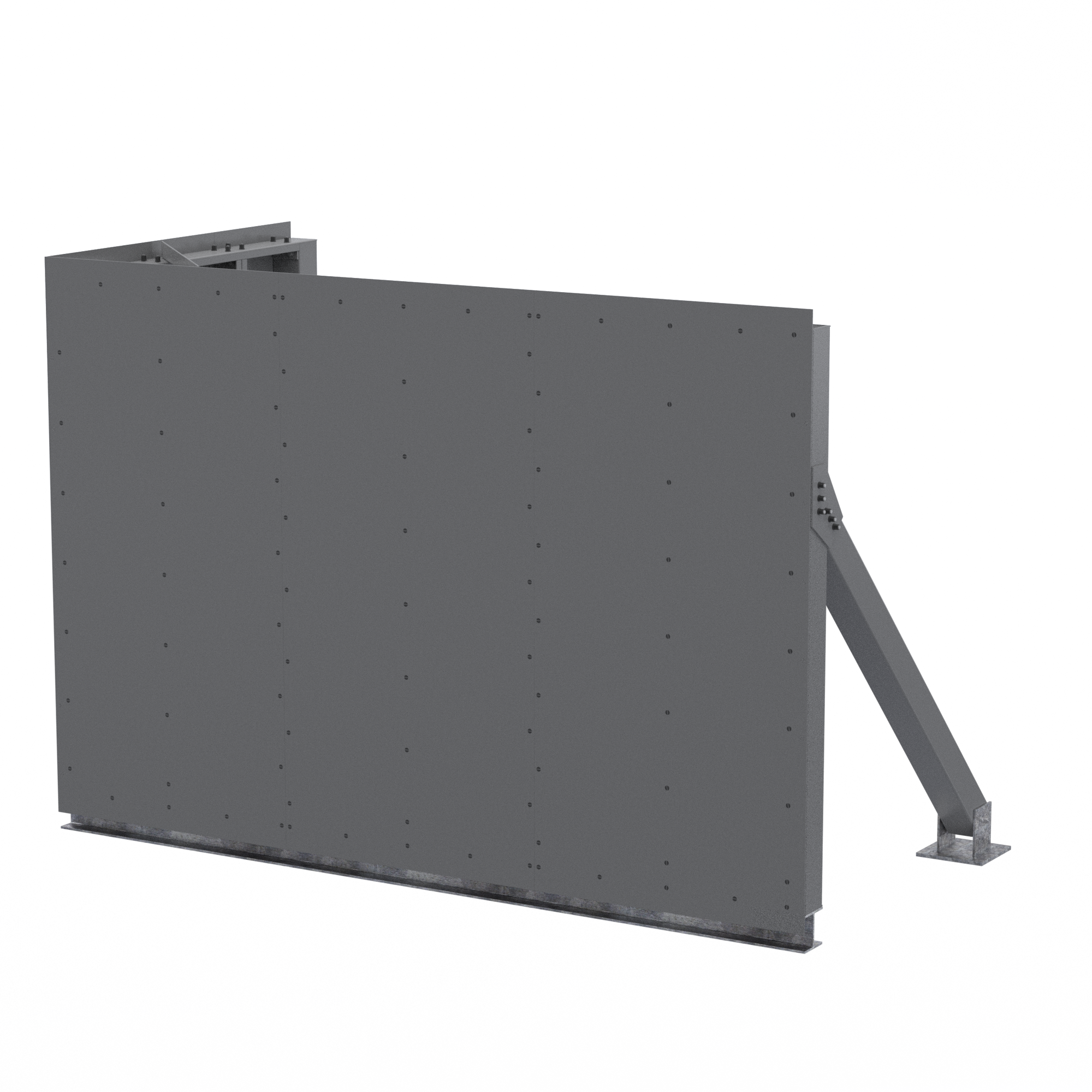 Corner Screenwall (R) 12’W x 6’D x 8’H