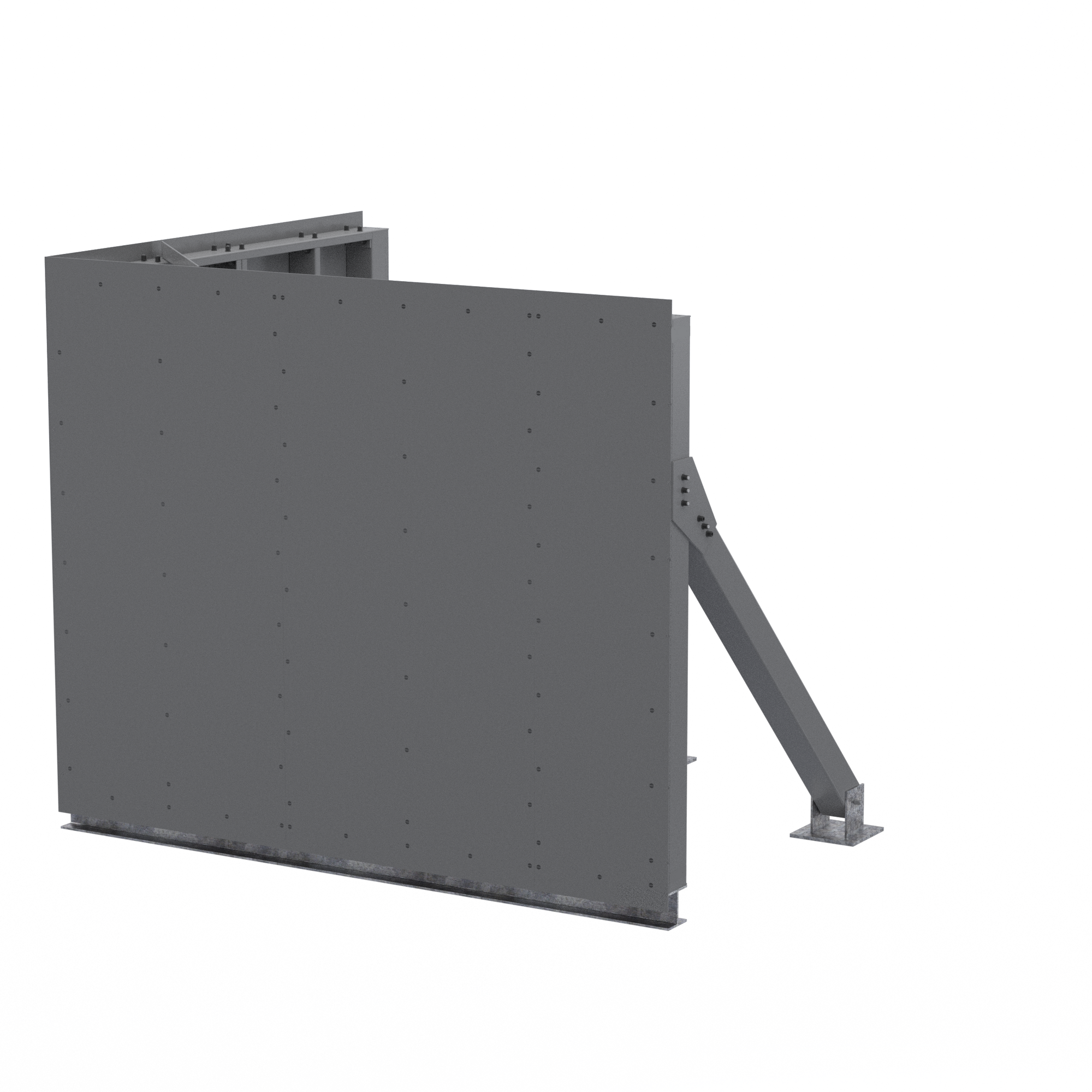 Corner Screenwall (R) 10’W x 8’D x 8’H
