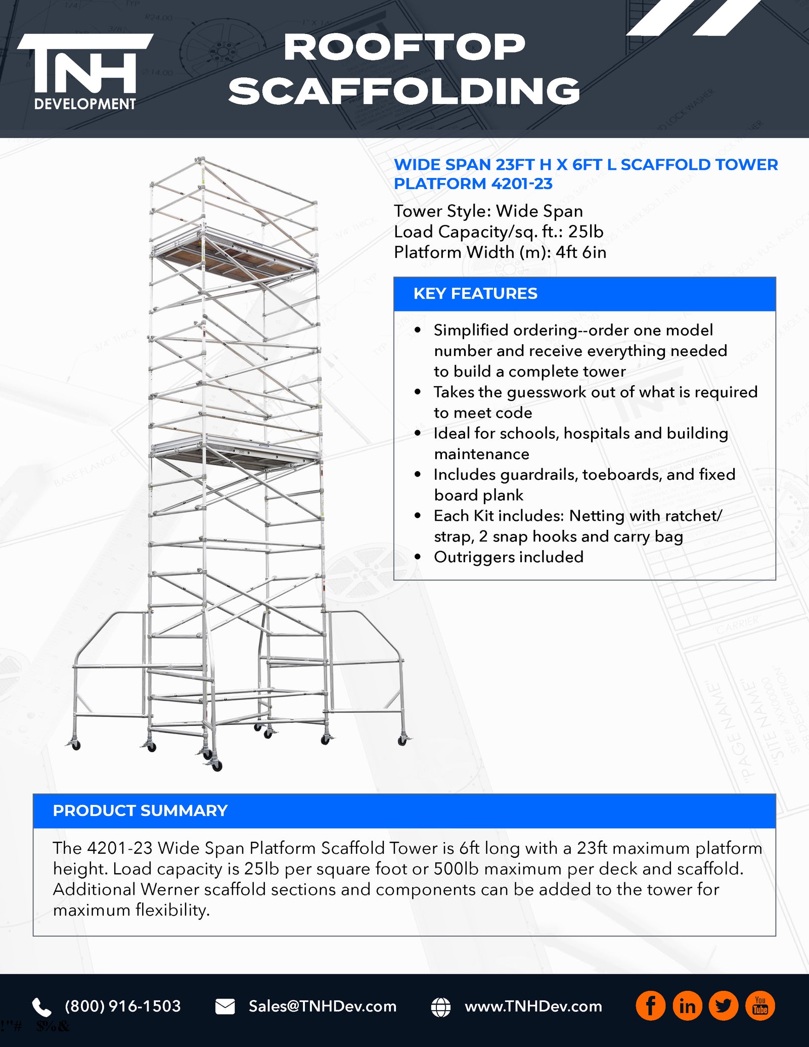 Rooftop Scaffolding ($600.00 WEEKLY RENTAL)