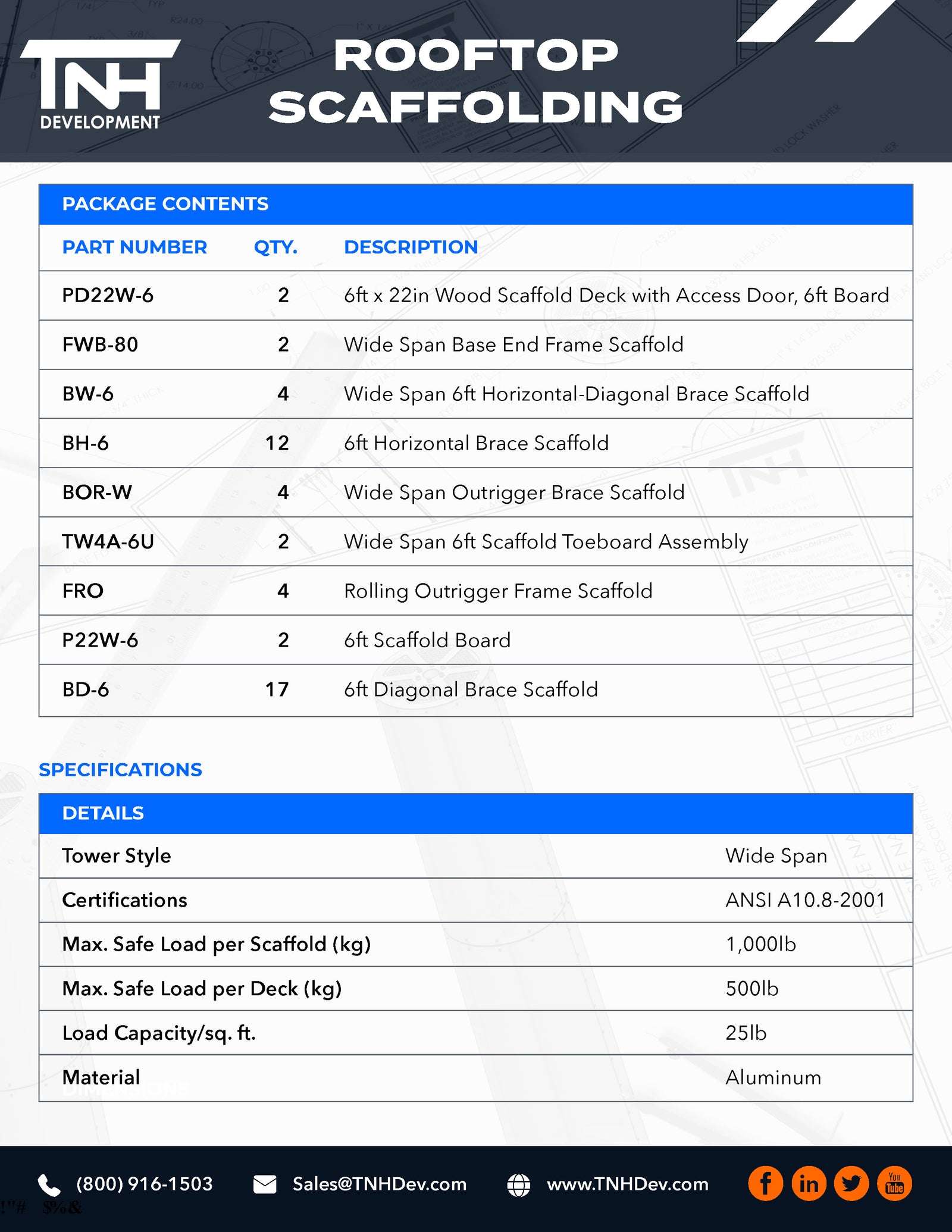 Rooftop Scaffolding ($600.00 WEEKLY RENTAL)