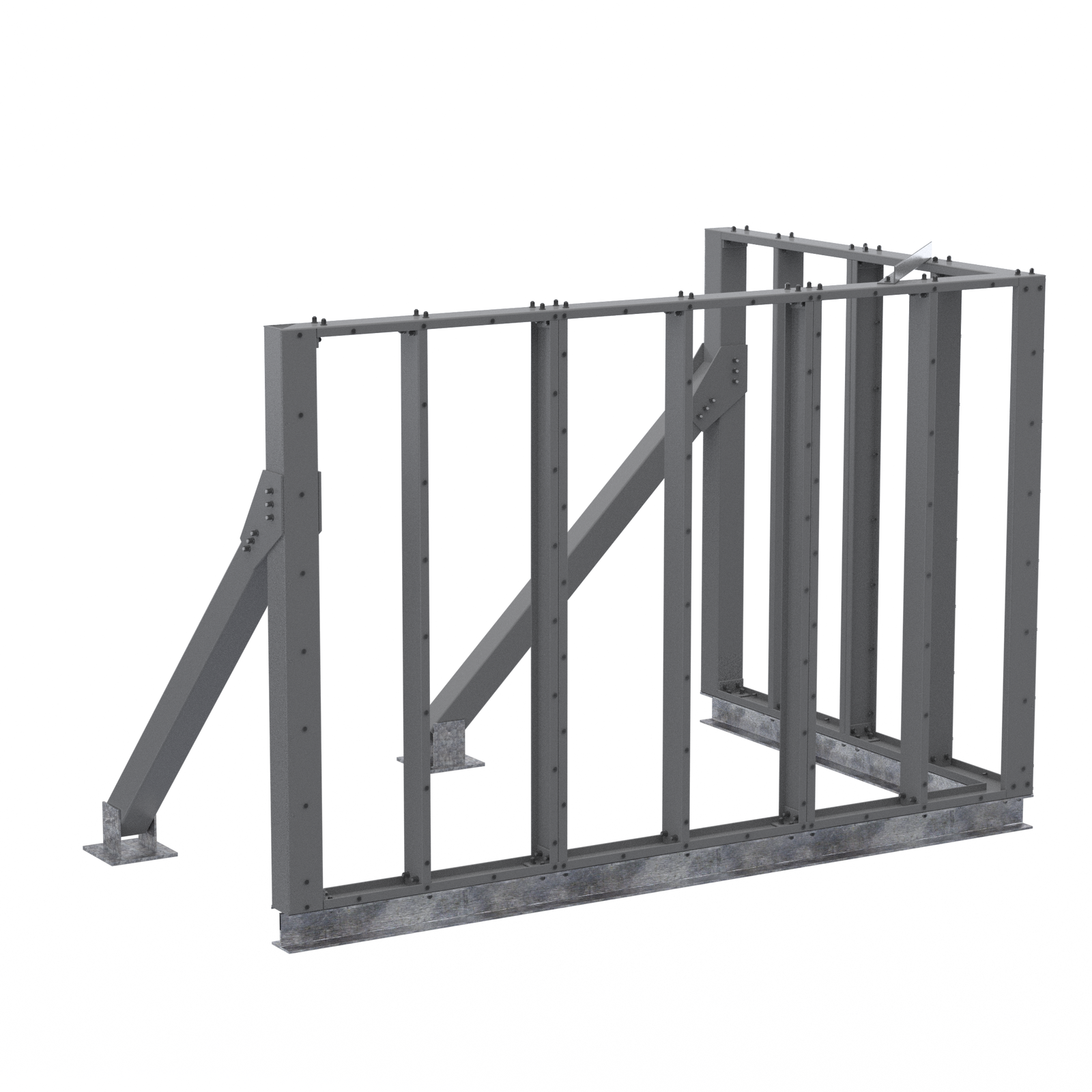 Corner Screenwall (L) 12’W x 8’D x 8’H