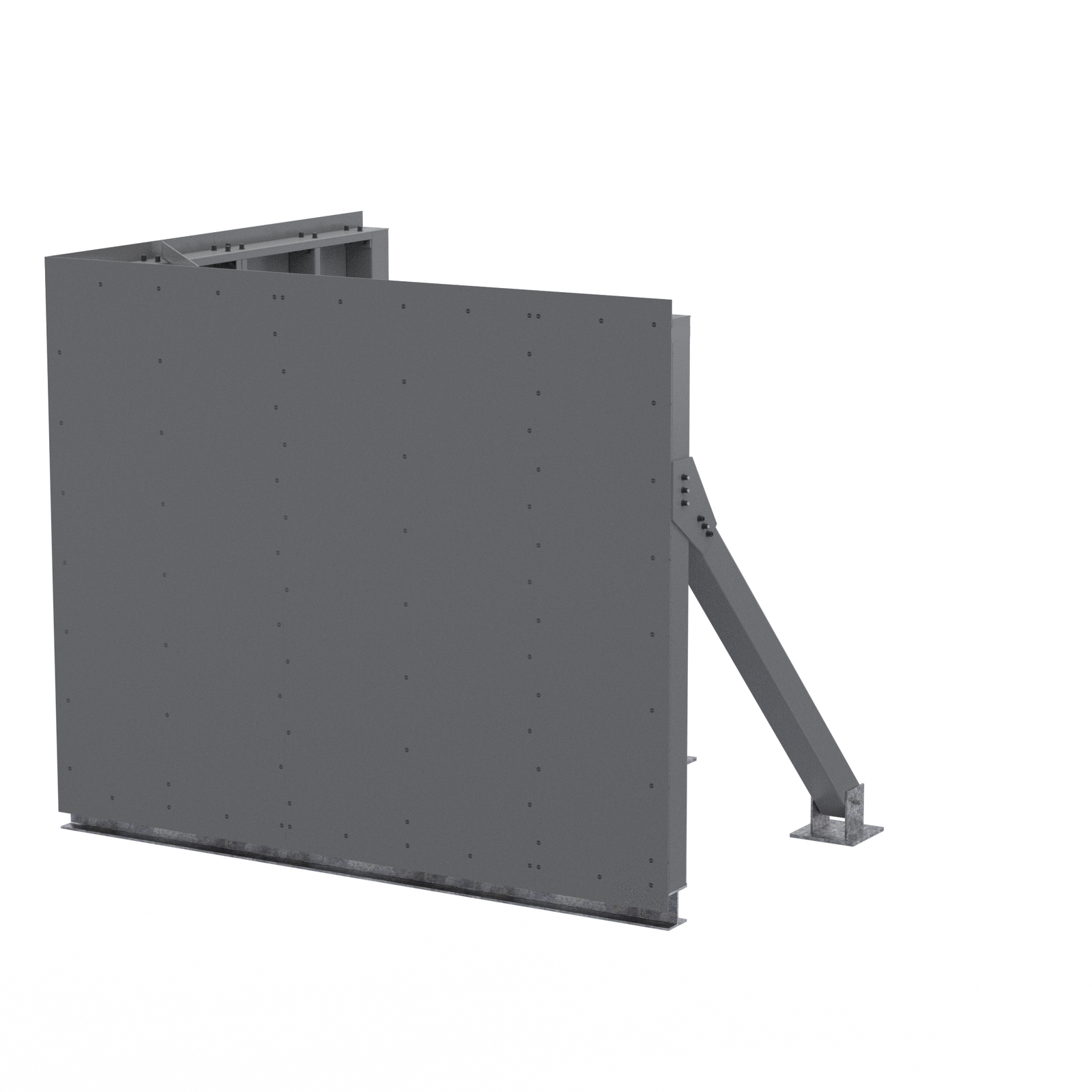 Corner Screenwall (R) 10’W x 8’D x 8’H