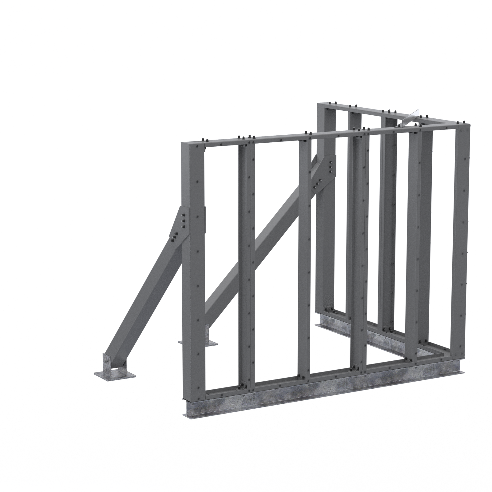 Corner Screenwall (L) 10’W x 8’D x 8’H