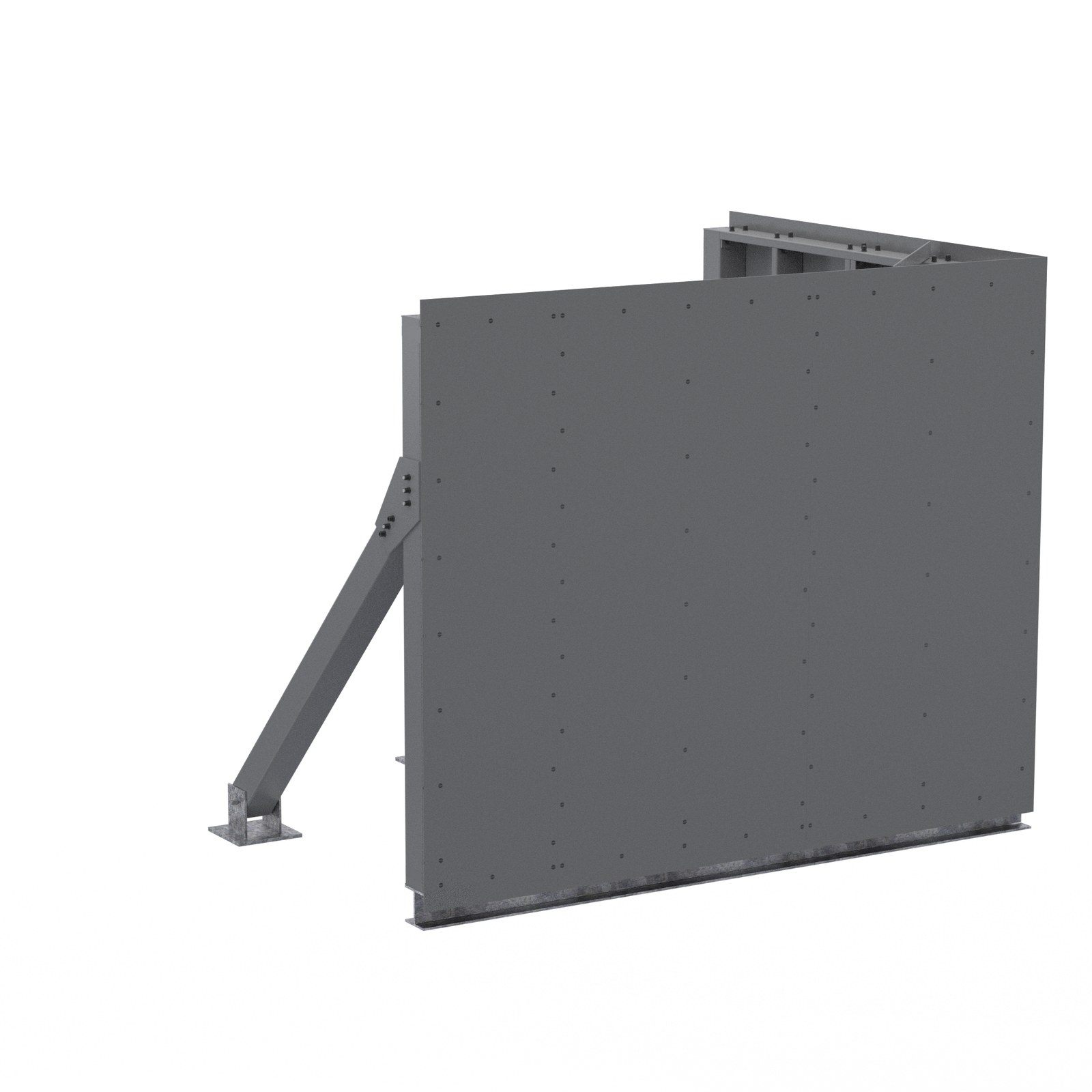 Corner Screenwall (L) 10’W x 8’D x 8’H