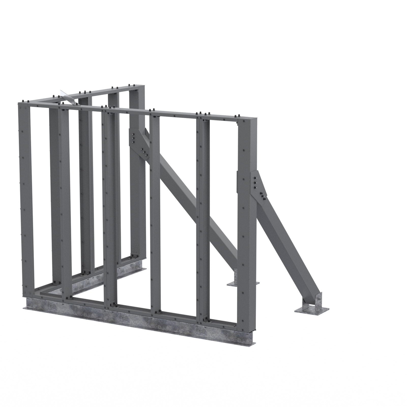 Corner Screenwall (R) 10’W x 8’D x 8’H