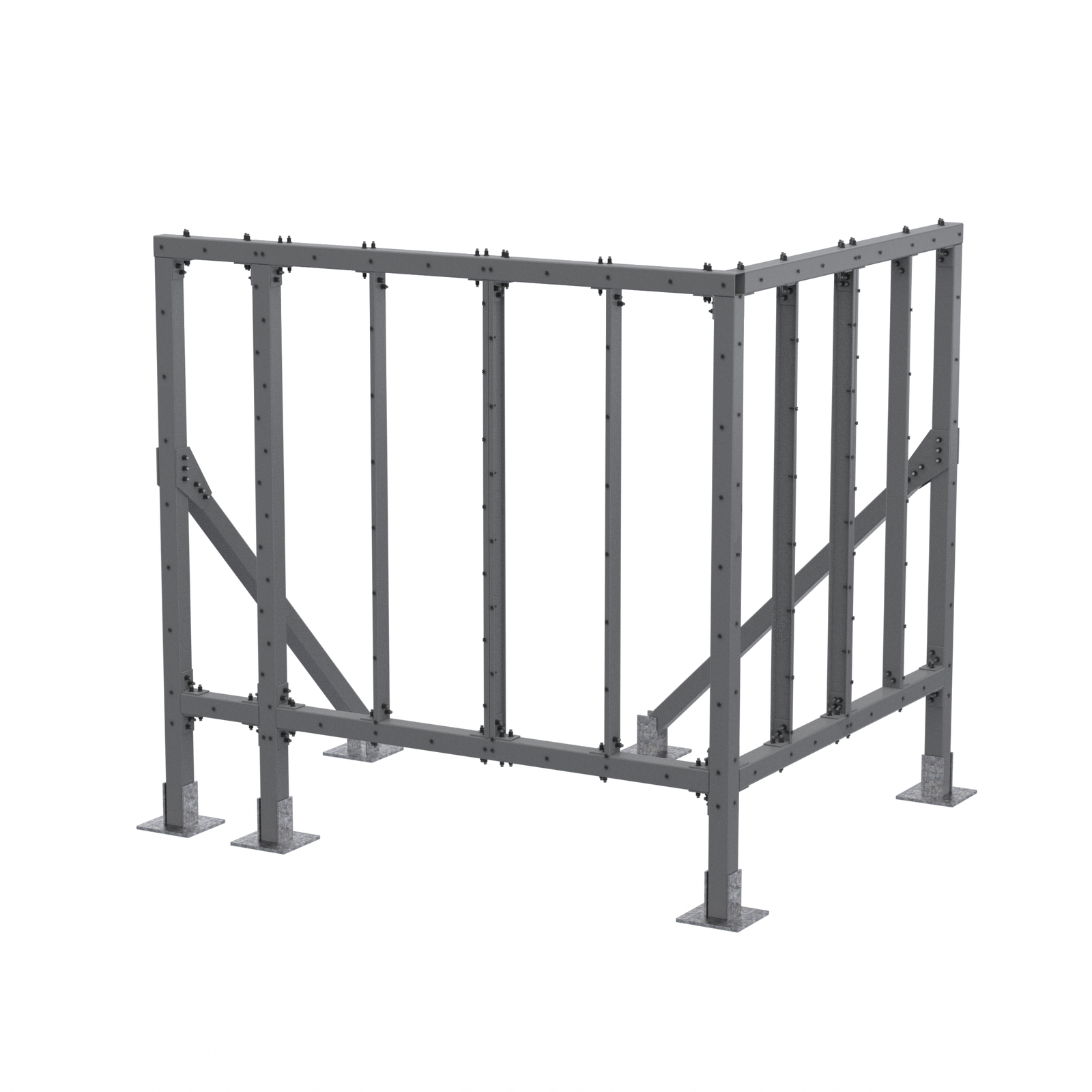 Elevated Screenwall (L) 10’W x 8’D x 11’H