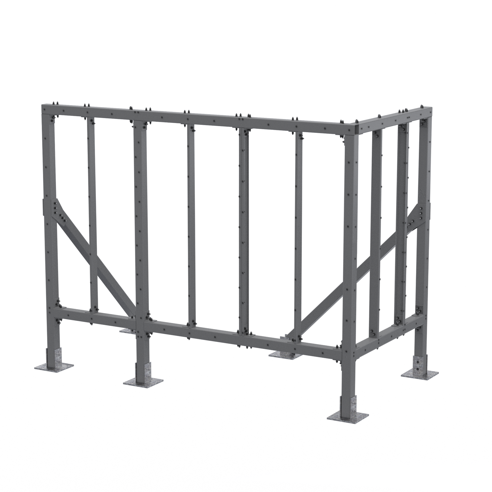 Elevated Screenwall (L) 12’W x 6’D x 11’H