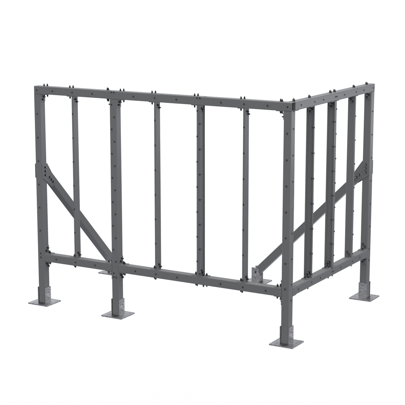 Elevated Screenwall (L) 12’W x 8’D x 11’H