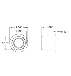 3/4" 10 - FIBREBOLT® Fiberglass Nuts