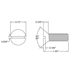 3/8" x 1-1/2" 16 - Slotted Flathead