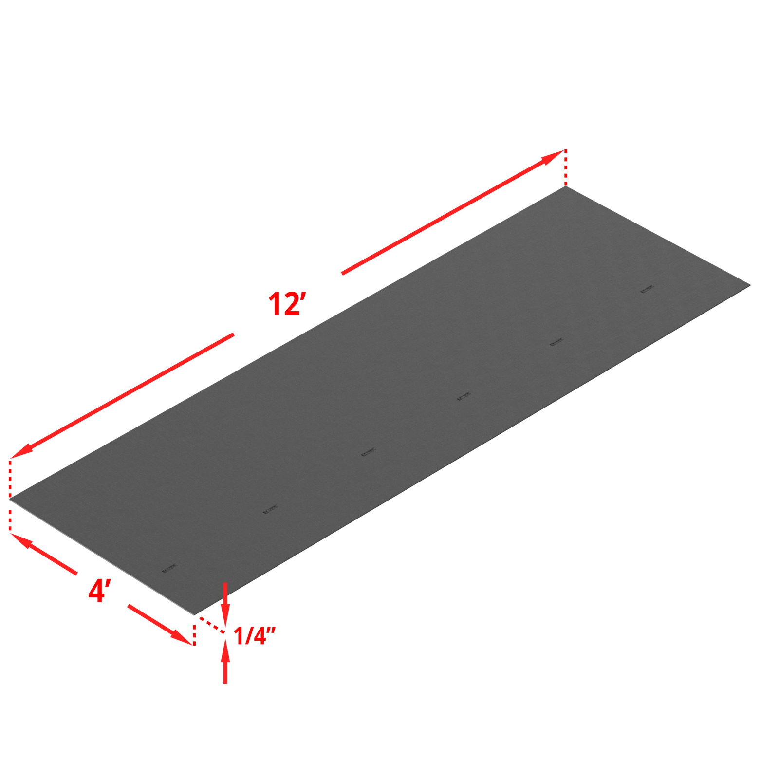 Plate 4' x 12' x 1/4"